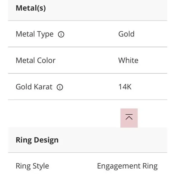 14k white gold diamond ring - Picture 8 of 9